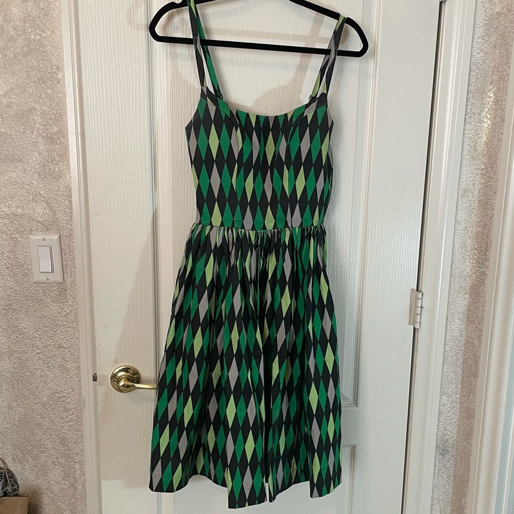 Pinup Couture Green House Harlequin Jenny Dress